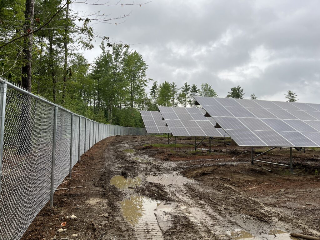 Belfast Maine Community Solar Project under construction with Syncarpha - 7